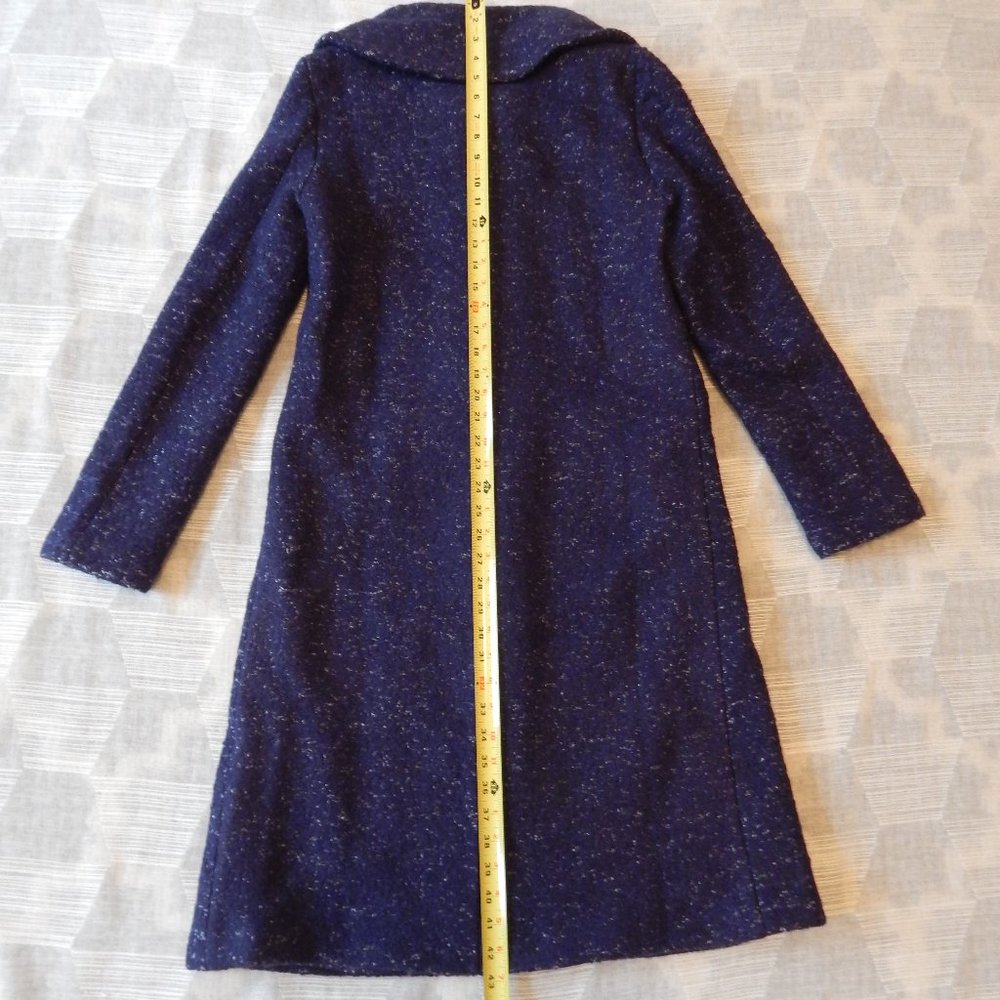 Emily and Fin Vivian Car Coat Boucle Navy XS NWT - Picture 10 of 13
